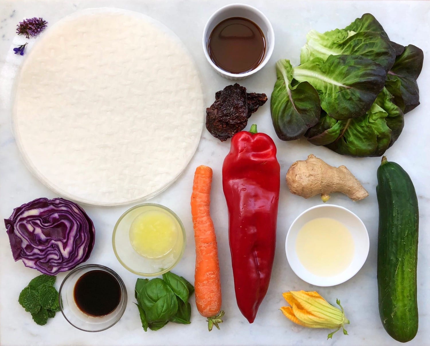 Raw Summer Rainbow Wraps Recipe