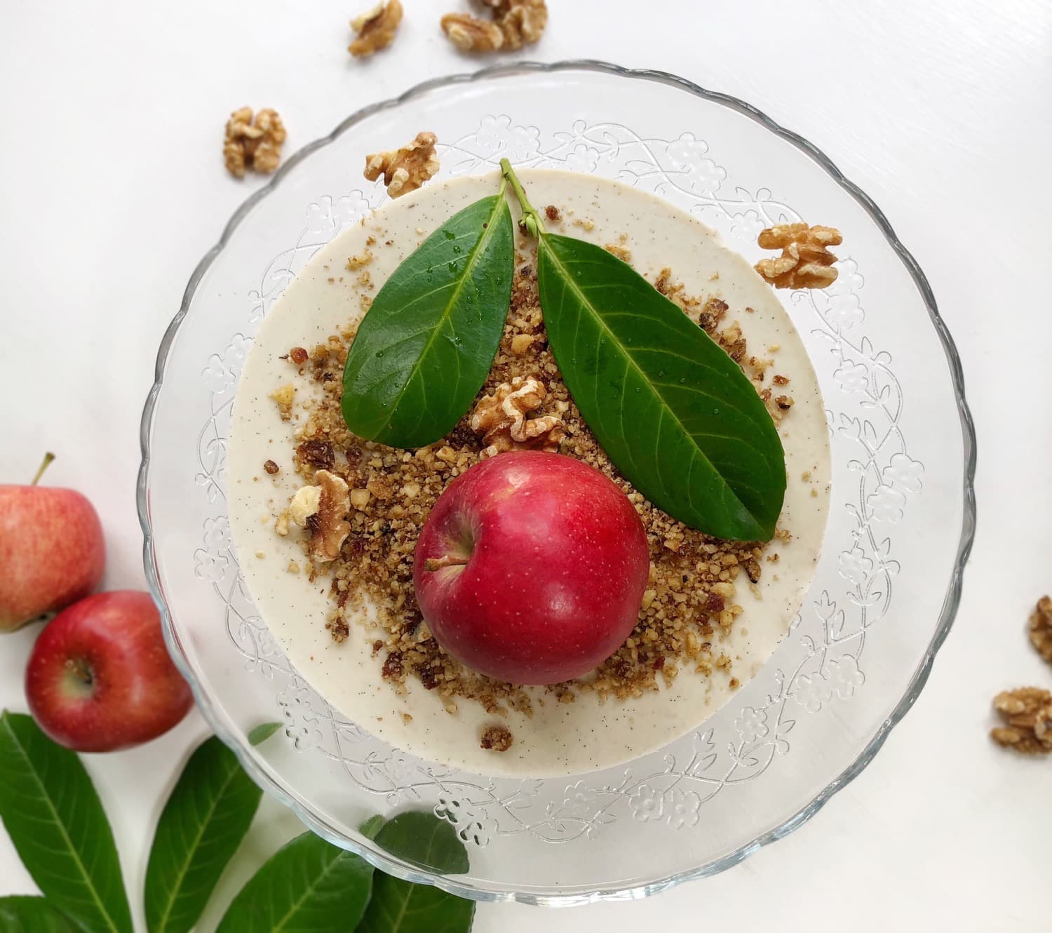 Raw Walnut Apple Cake Recipe