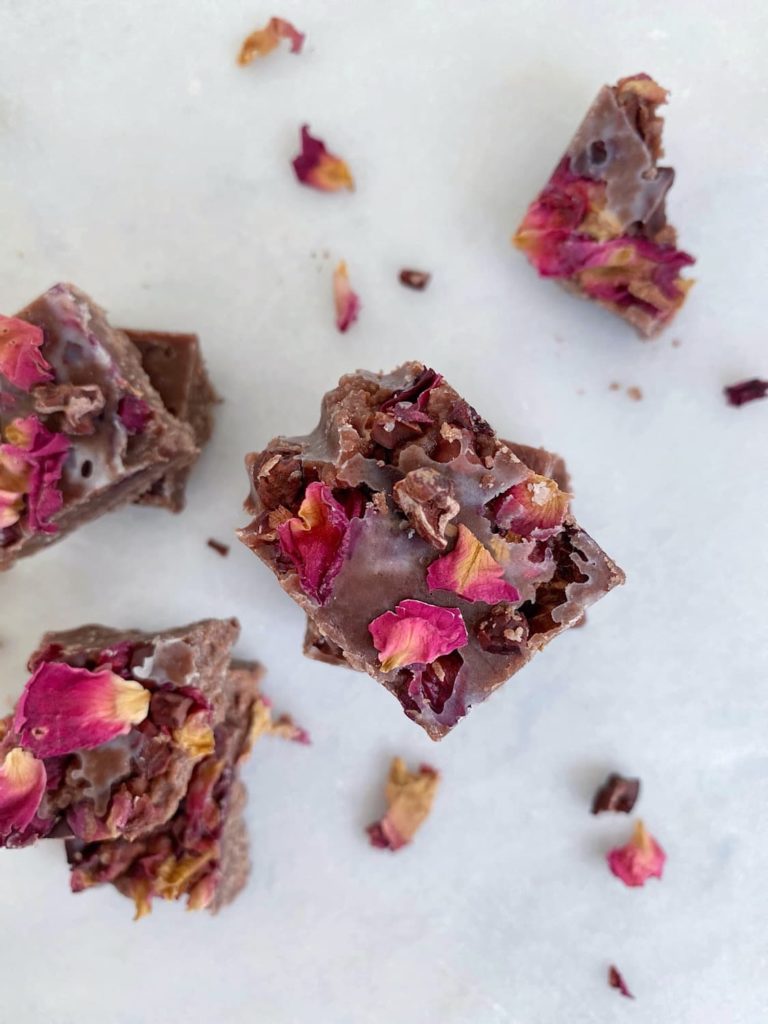 Rose Chocolate Crunch Fudge Recipe