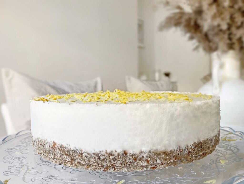 Dairy Free Lemon Cheezecake - Honestly Alessandra