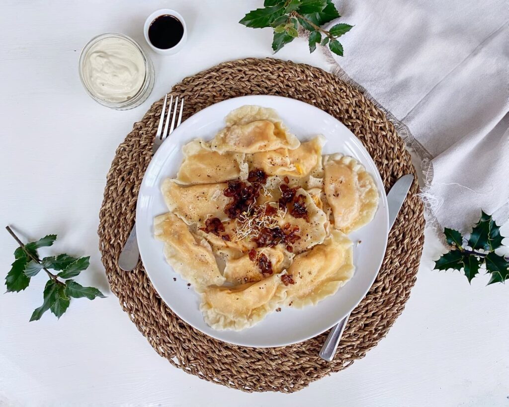 Plantbased Christmas | Sweet Potato Cheezy Polish Pierogi (Dumplings) Recipe