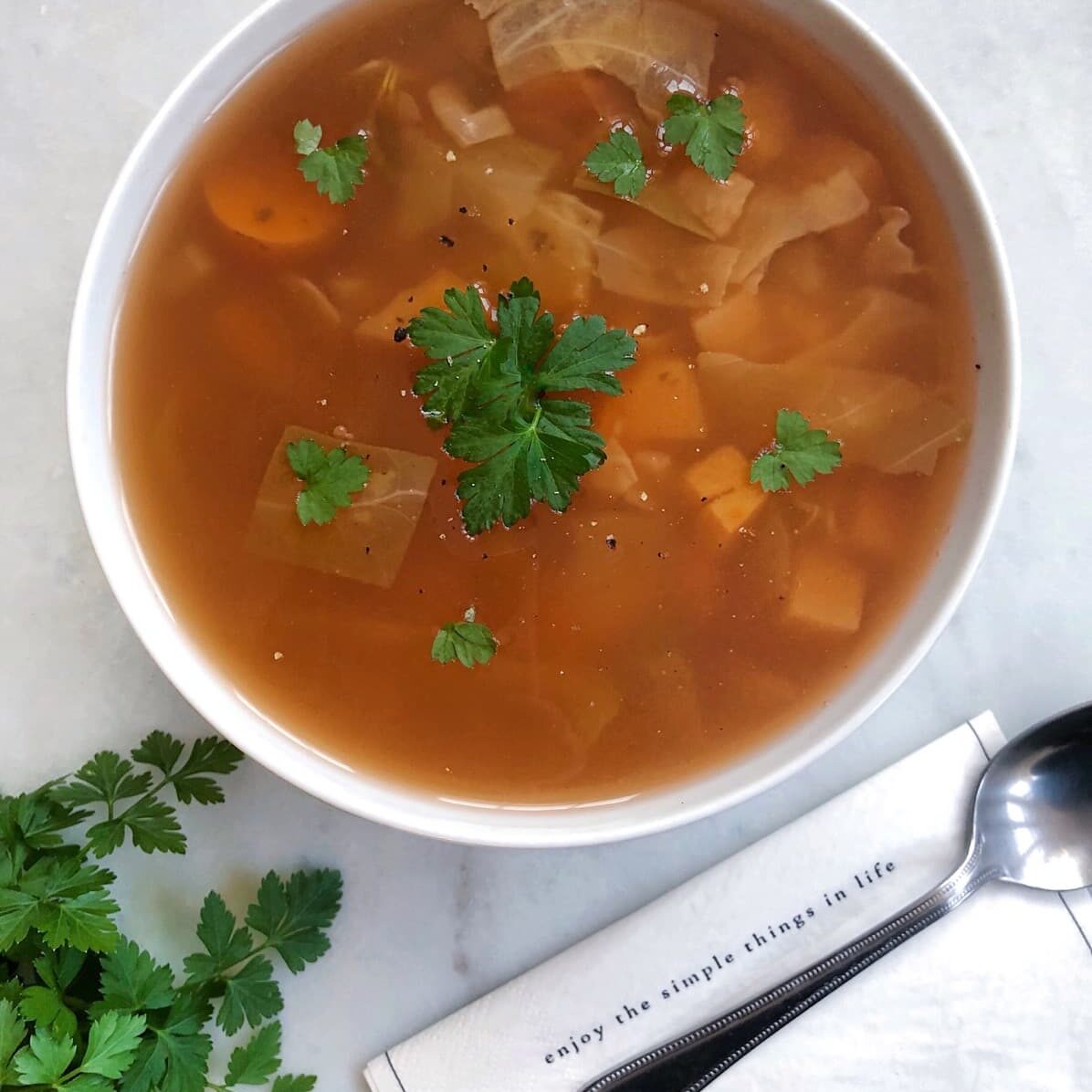 Clear Cleansing Cabbage Soup