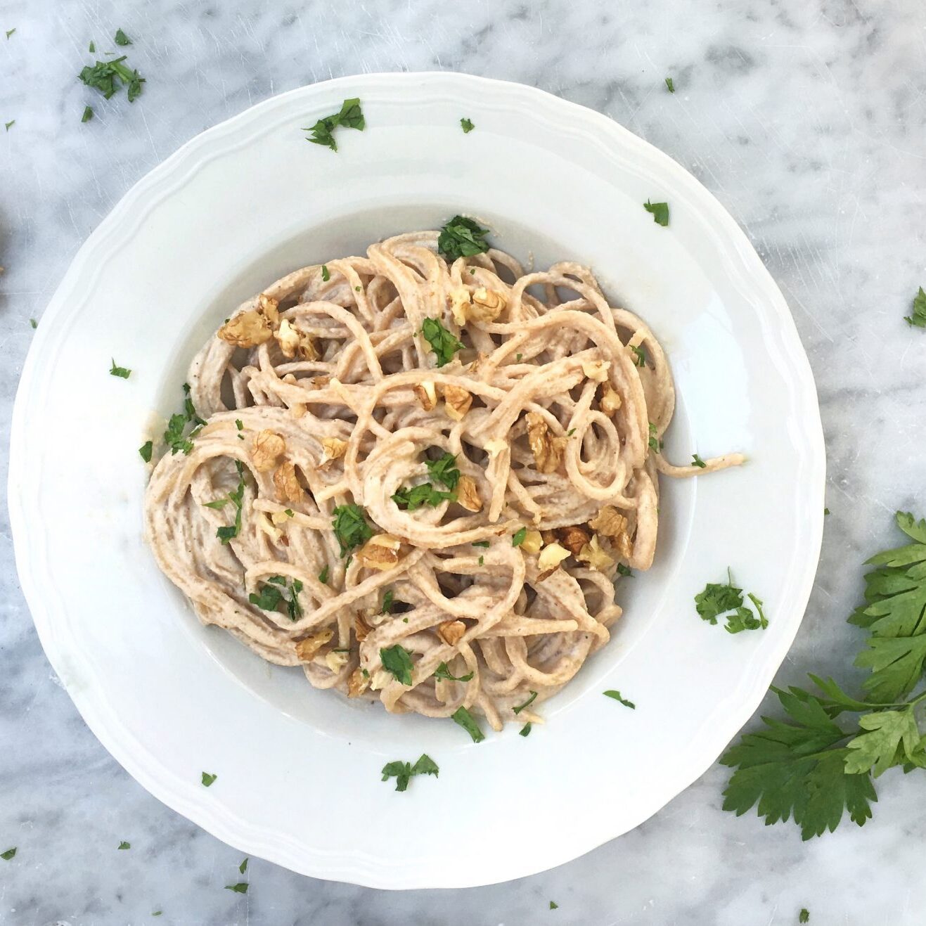 Creamy Vegan Walnut Spaghetti Sauce Recipe main