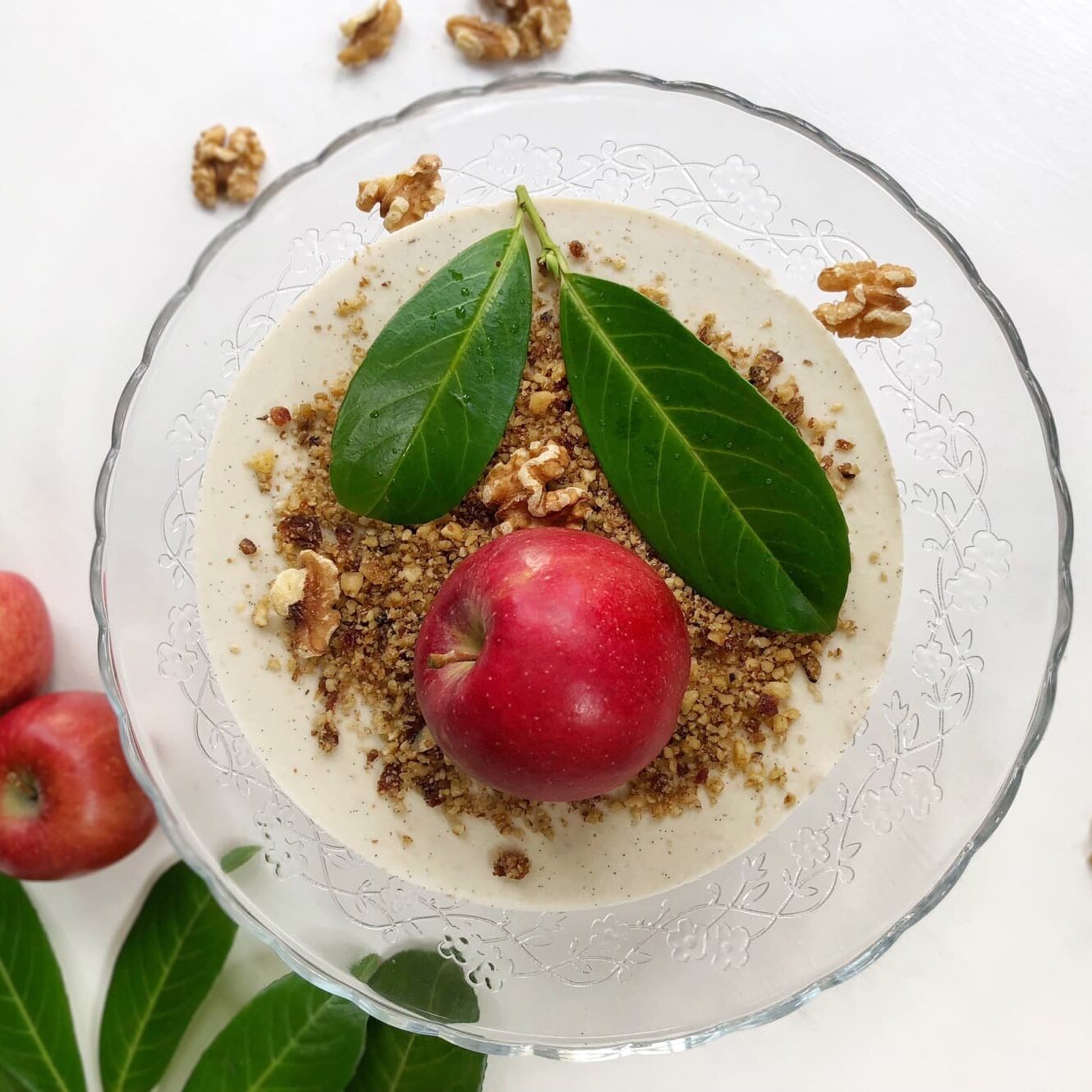 Raw Walnut Apple Cake Recipe