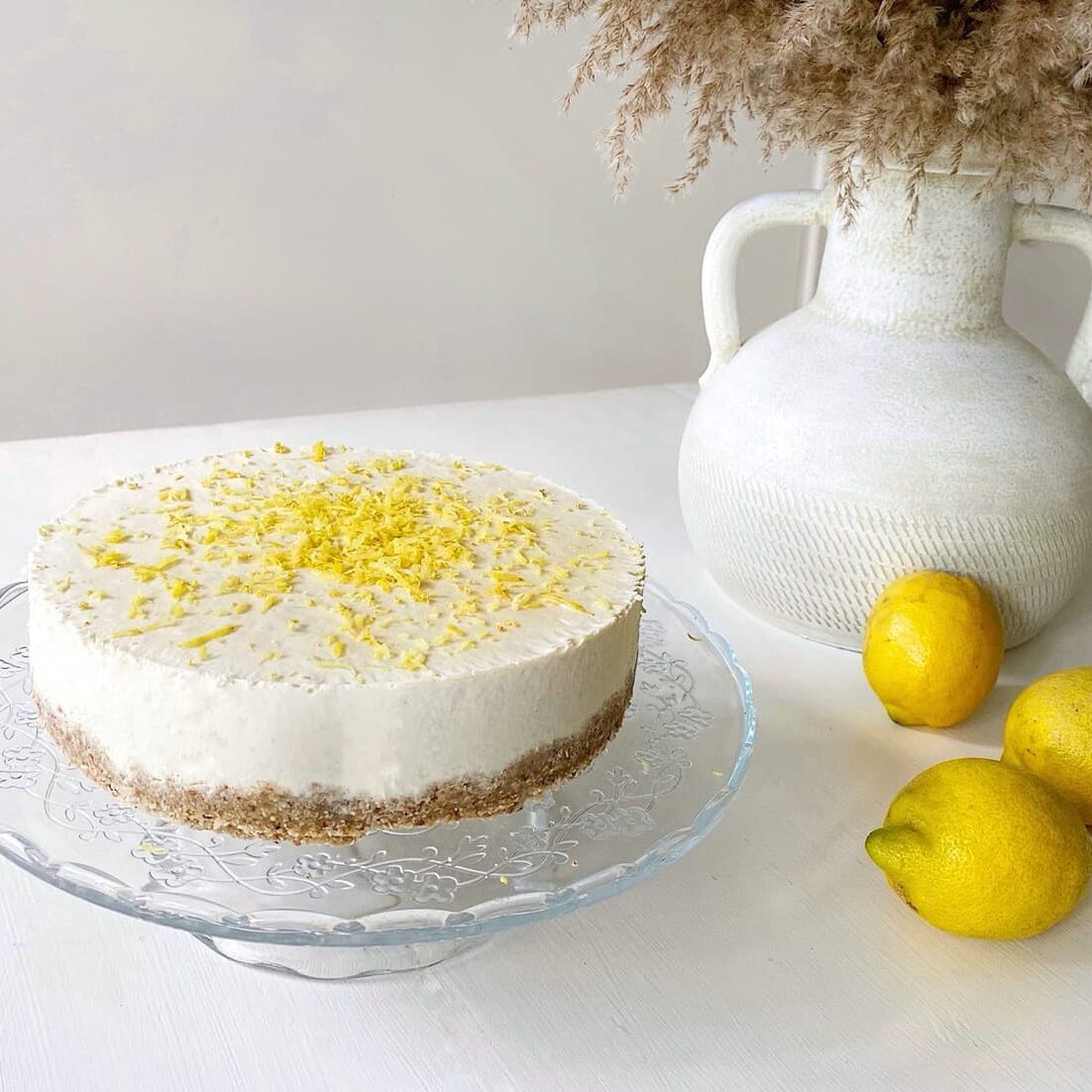 Dairy Free Lemon Cheezecake - Honestly Alessandra